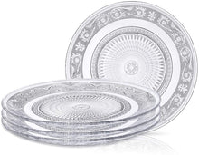 Load image into Gallery viewer, Clear Glass Dinner Plate - Set of 4 -  10 Inch - EK CHIC HOME
