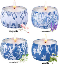 Load image into Gallery viewer, Scented Candles - 4.4 oz Pack of 4 Candles, 100% Natural Soy - EK CHIC HOME
