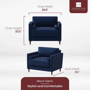 Lifestyle Lexington armchairs-Navy Blue - EK CHIC HOME