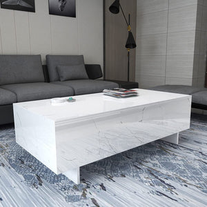 Living Room Rectangle High Gloss Coffee Table - EK CHIC HOME