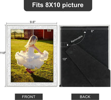 Load image into Gallery viewer, 8x10 Picture Frames Pack of 2, white Bling Metal Picture Frame, - EK CHIC HOME