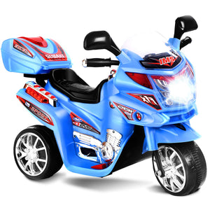 Ride On Motorcycle, 6V Battery Powered 3 Wheels Electric Bicycle, Ride On Vehicle with Music, Horn, Headlights for Kids - EK CHIC HOME
