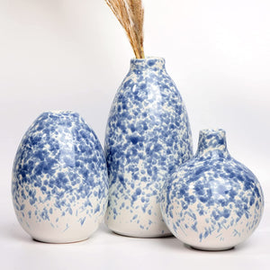3 Piece Set, Ceramic Decorative Flower Vases - EK CHIC HOME