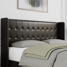 Load image into Gallery viewer, Queen Size Upholstered Platform Bed Frame with Nailhead Trim - EK CHIC HOME