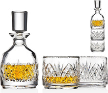 Load image into Gallery viewer, Stackable Whiskey Decanter and Whisky Glasses Dublin 3 pc set - EK CHIC HOME