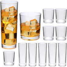 Load image into Gallery viewer, Water Drinking Glass Cups, Clear Highball Glasses and Heavy Base - EK CHIC HOME