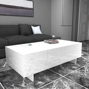 Living Room Rectangle High Gloss Coffee Table - EK CHIC HOME