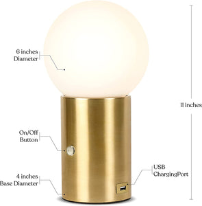 LED USB Side Table/Desk Lamp – Modern Lamp Light-Brass - EK CHIC HOME