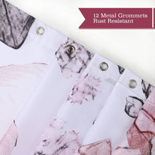 Load image into Gallery viewer, Watercolor Floral Shower Curtain with Hooks Pink - EK CHIC HOME
