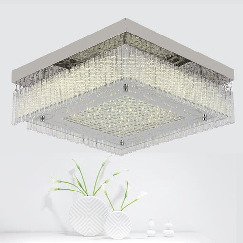 Mount Ceiling Lamp Crystal Bar Dimmable LED 18W 15Inch - EK CHIC HOME