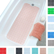 Load image into Gallery viewer, Red Extra Long Bath Mat Adds Non-Slip Traction to Tubs &amp; Showers - EK CHIC HOME