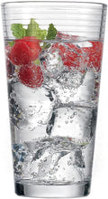 Load image into Gallery viewer, 17 Ounces Cooler Glasses, Set of 4 Ribbed Highball Glasses - EK CHIC HOME