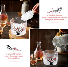 Load image into Gallery viewer, Japanese Sake Set for 4, Handcraft Pink Cherry Blossoms Design - 6 pcs - EK CHIC HOME