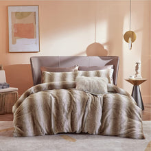 Load image into Gallery viewer, Soft Brown Duvet Cover Set, Ombre Fuzzy Bedding Duvet Covers - EK CHIC HOME