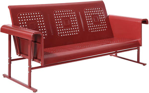 Veranda Retro Outdoor Metal Sofa Glider - EK CHIC HOME