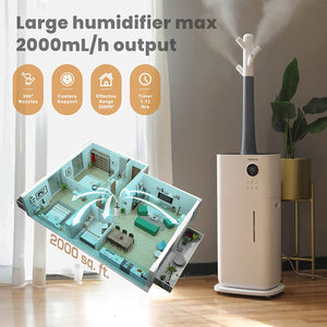 Large Humidifiers Whole House Commercial Industrial Humidifier, 5.3Gal/20L - EK CHIC HOME