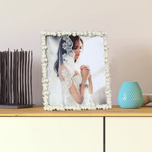 Load image into Gallery viewer, 8x10 Picture Frame with Pearl for Wedding, Silver Plated Photo Frames - EK CHIC HOME