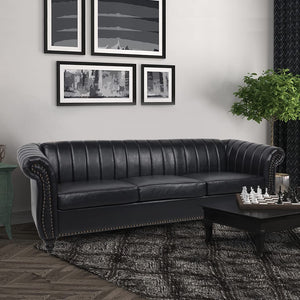 Chesterfield Sofa for Living Room, 3 Seater - EK CHIC HOME