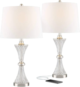 Modern Table Lamps Set of 2 with USB Charging Port - EK CHIC HOME