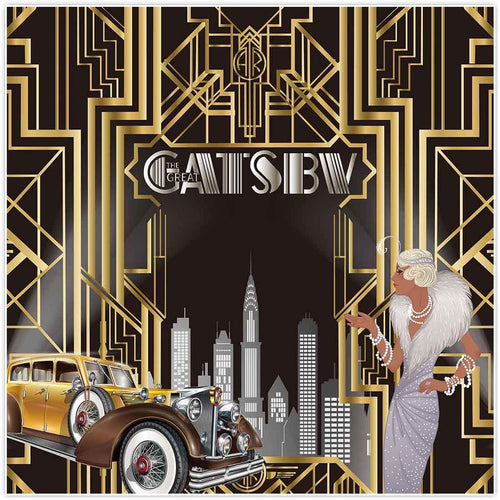 The Great Gatsby Themed Backdrop for Adult Celebration - EK CHIC HOME