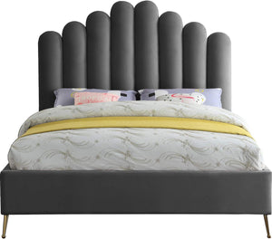 Contemporary Velvet Upholstered Bed with Deep Channel Tufting - EK CHIC HOME