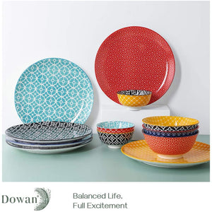 10" Ceramic Dinner Plates-Vibrant Colors - EK CHIC HOME