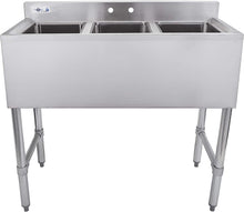 Load image into Gallery viewer, 3 Compartment Sink Commercial of Stainless Steel - EK CHIC HOME