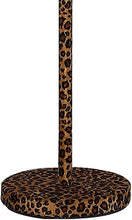 Load image into Gallery viewer, Fabric Wrapped Floor Lamp with Dotted Animal Print, Brown, Black - EK CHIC HOME