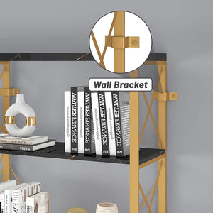 Double Wide 6-Tier Bookshelf 80.7” H, Industrial Display Shelves - EK CHIC HOME