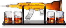 Load image into Gallery viewer, Gun Large Decanter Set Bullet Glasses - Limited Edition - EK CHIC HOME