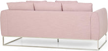 Load image into Gallery viewer, Modern Fabric 3 Seater Sofa, Light Blush and Silver - EK CHIC HOME