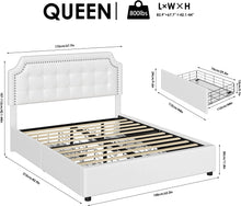 Load image into Gallery viewer, Upholstered Queen Platform Bed Frame with 4 Drawers - EK CHIC HOME