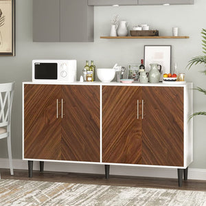 Modern Sideboard Buffet with Storage, 58 Inch Coffee Bar - EK CHIC HOME