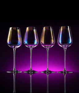 Iridescent Glasses - Crystal Luster Radiance Set of 4 - EK CHIC HOME