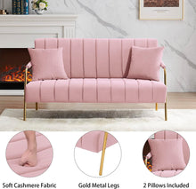 Load image into Gallery viewer, Upholstered Velvet Loveseat Sofa: 60&quot; Mid Century 2 Seater - EK CHIC HOME