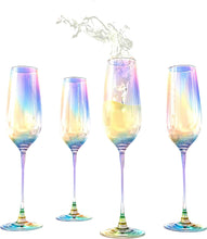 Load image into Gallery viewer, Iridescent Glasses - Crystal Luster Radiance Set of 4 - EK CHIC HOME