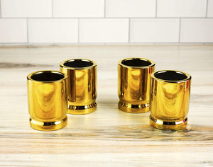 50 Caliber Bullet Shot Glasses Set - Set of 4 - Each holds 2 Ounces - EK CHIC HOME