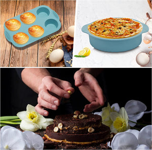5 Pcs Silicone Bakeware Set Nonstick Baking Pans Cake Molds Set - EK CHIC HOME