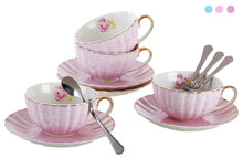 Load image into Gallery viewer, CHIC Porcelain Tea Cup and Saucer Coffee Cup Set with Saucer and Spoon - EK CHIC HOME