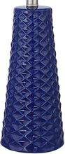 Load image into Gallery viewer, Contemporary Table Lamps Set of 2 Deep Blue Textured Ceramic - EK CHIC HOME