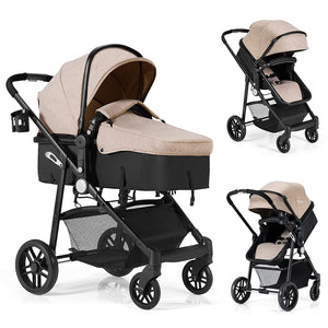Baby Stroller, 2 in 1 Convertible Carriage Bassinet to Stroller - EK CHIC HOME