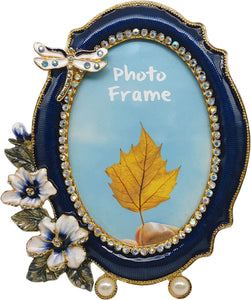 Floral Picture Frame 3.5x5, Vintage Photo Frame Made of Metal - EK CHIC HOME