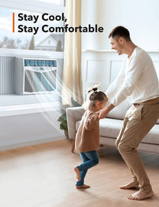 Window Air Conditioner 10000 BTU with Digital Display, 3 Fan Speeds - EK CHIC HOME