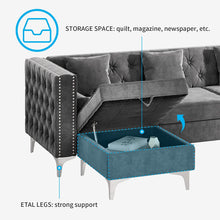 Load image into Gallery viewer, Sectional Sofa with Chaise Lounge, L-Shaped Couch with Storage Ottoman - EK CHIC HOME