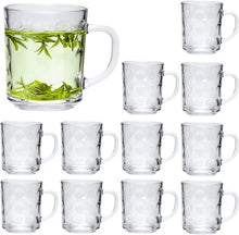 Load image into Gallery viewer, EK CHIC HOME Glass Coffee Mugs with Handle (12 pcs) - EK CHIC HOME