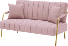 Load image into Gallery viewer, Upholstered Velvet Loveseat Sofa: 60&quot; Mid Century 2 Seater - EK CHIC HOME