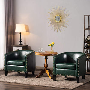Elegant Barrel Chairs Set of 2 for Living Room - EK CHIC HOME