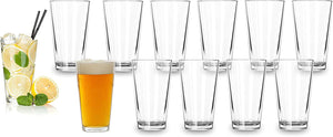 Bulk Classic Premium Beer Pint Glasses 16 Ounce – Set Of 12 Highball - EK CHIC HOME