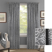 Load image into Gallery viewer, Metallic Gold or Silver Room Darkening Curtain Panel - EK CHIC HOME