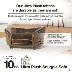 Pet Ultra Plush Snuggle Bed - Black Basket-weave - EK CHIC HOME